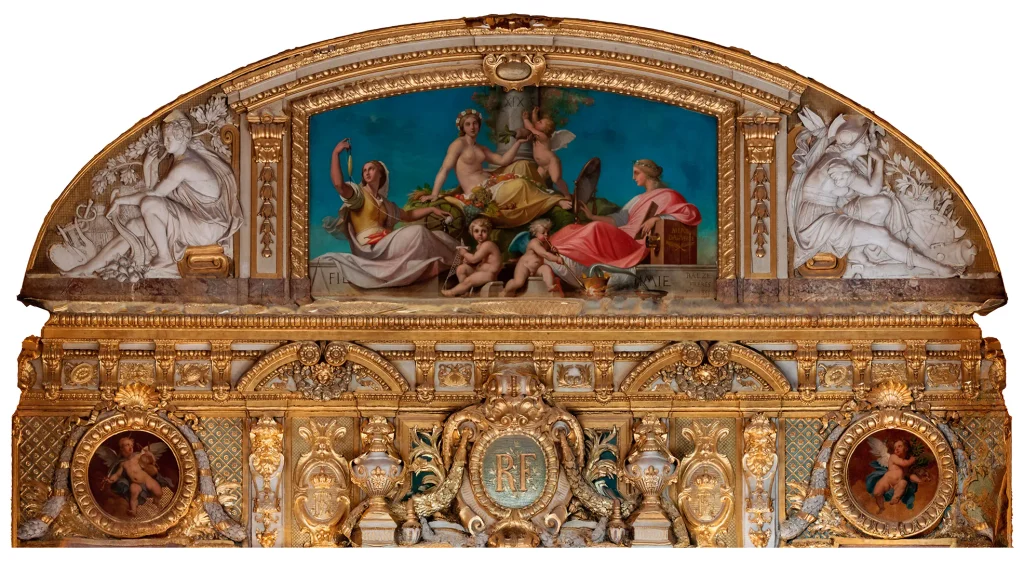 Orthophotographie de l’élévation sud de la Salle des Conférences du Palais du Luxembourg